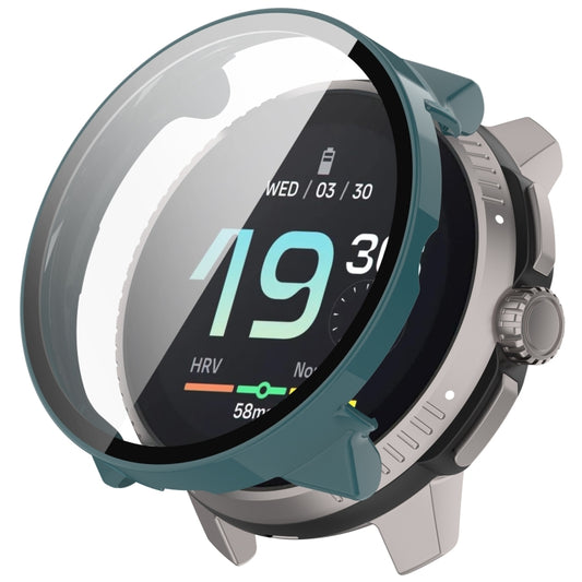 For Suunto Race S PC + Tempered Glass Film Integrated Watch Protective Case(Pine Green) - Watch Case by PMC Jewellery | Online Shopping South Africa | PMC Jewellery | Buy Now Pay Later Mobicred