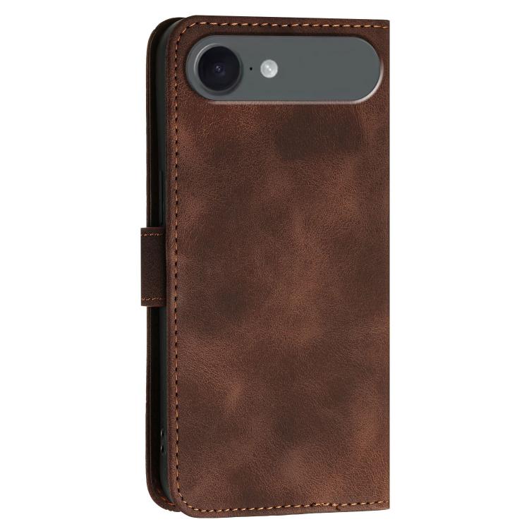 For iPhone 17 Air YX0080 Grid Butterfly Embossed Pattern Flip Leather Phone Case with Lanyard(Coffee) - free shipping - PMc TechLife - Order now!