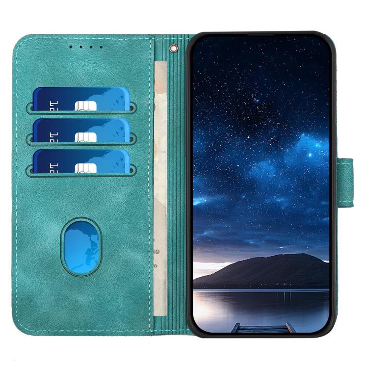 For iPhone 17 Air YX0080 Grid Butterfly Embossed Pattern Flip Leather Phone Case with Lanyard(Light Blue) - free shipping - PMc TechLife - Order now!