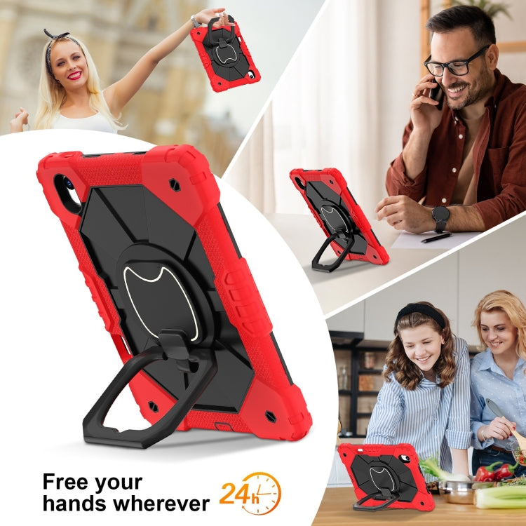 For Huawei Matepad 11.5 2023 Contrast Color Robot Silicone Hybrid PC Tablet Case(Red Black) - Huawei by PMC Jewellery | Online Shopping South Africa | PMC Jewellery | Buy Now Pay Later Mobicred