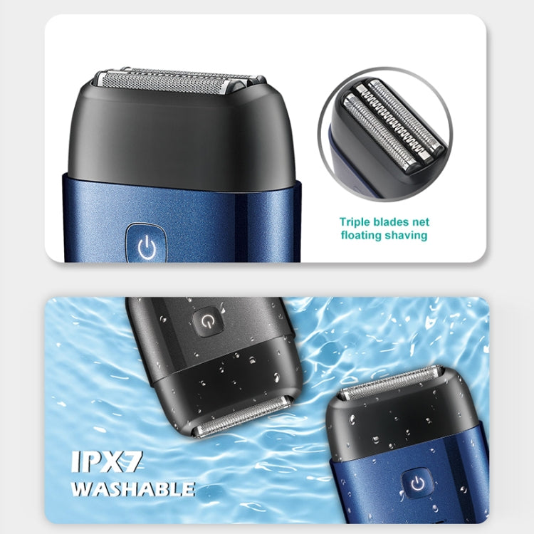 VGR V-340 5W USB Mini Portable Reciprocating Electric Shaver(Blue) - Electric Shavers by VGR | Online Shopping South Africa | PMC Jewellery | Buy Now Pay Later Mobicred