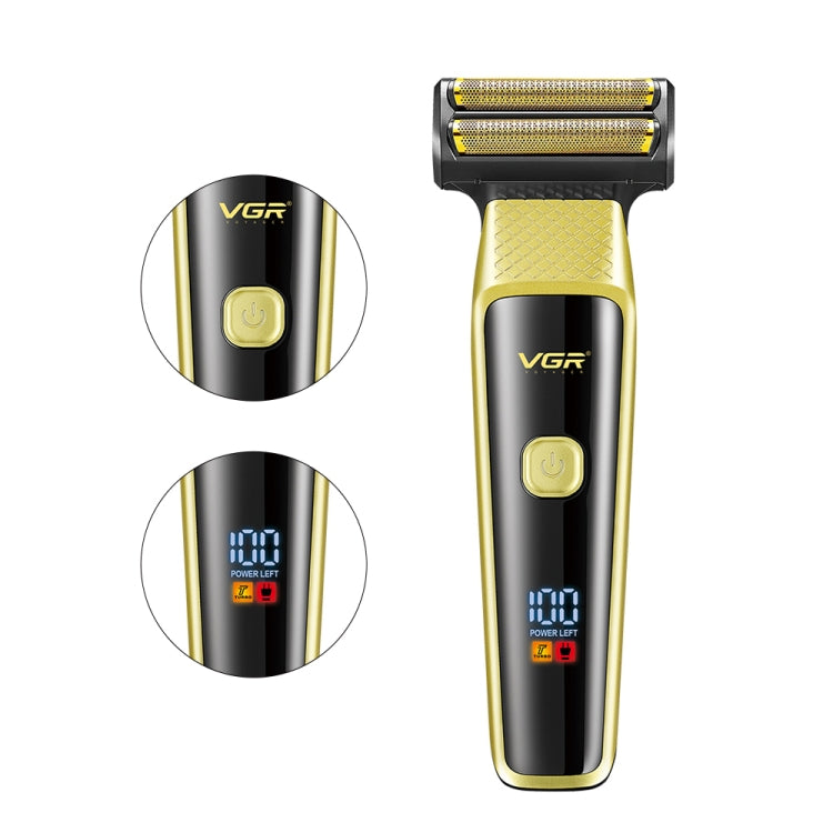 VGR V-366 5W USB 3 in 1 Nose Hair Care LCD Digital Display Electric Shaver(Yellow) - Electric Shavers by VGR | Online Shopping South Africa | PMC Jewellery | Buy Now Pay Later Mobicred