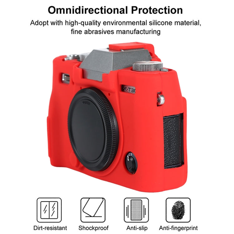 For FUJIFILM X-T30 II Soft Silicone Protective Case(Red) - Protective Case by PMC TechLife | Online Shopping South Africa | PMC TechLife | Buy Now Pay Later Mobicred