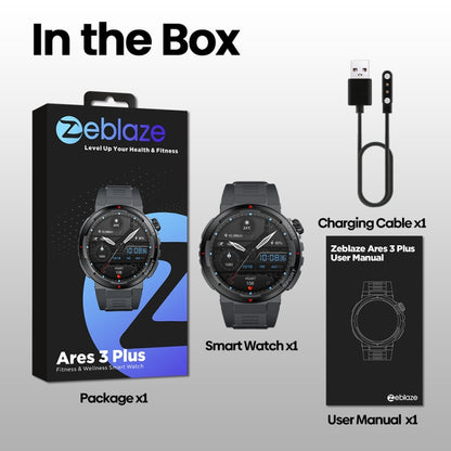 Zeblaze Ares 3 Plus 1.43 inch Fitness & Wellness Smart Watch Supports 24H Health Monitoring(Flame Red) - Smart Watches by Zeblaze | Online Shopping South Africa | PMC Jewellery | Buy Now Pay Later Mobicred