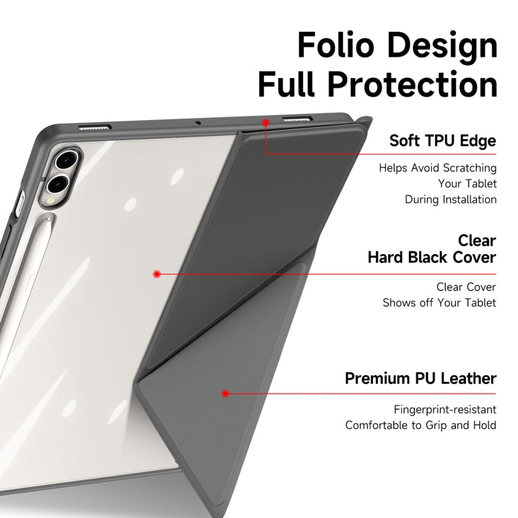 For Samsung Galaxy Tab S10+ DUX DUCIS Magi Series Smart Leather Tablet Case(Grey) - free shipping - PMC Jewellery - Order now!