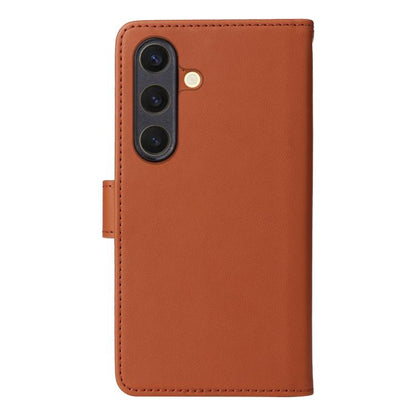 For Samsung Galaxy S25 5G BETOPNICE BN-005 2 in 1 Detachable Imitate Genuine Leather Phone Case(Brown) - Galaxy S25 5G Cases by BETOPNICE | Online Shopping South Africa | PMC Jewellery | Buy Now Pay Later Mobicred