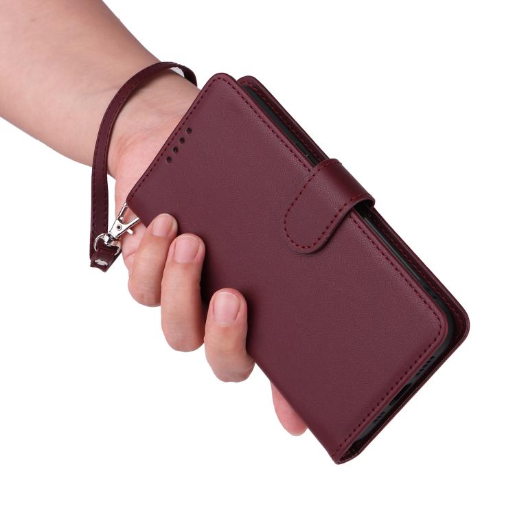 For Samsung Galaxy S25 5G BETOPNICE BN-005 2 in 1 Detachable Imitate Genuine Leather Phone Case(Wine Red) - Galaxy S25 5G Cases by BETOPNICE | Online Shopping South Africa | PMC Jewellery | Buy Now Pay Later Mobicred