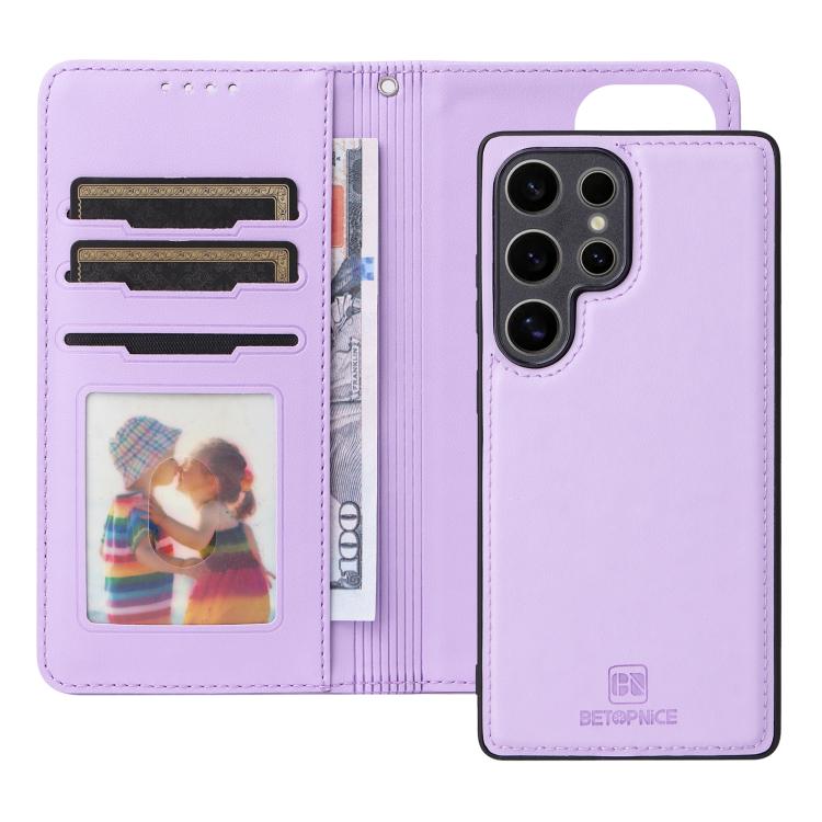 For Samsung Galaxy S25 Ultra 5G BETOPNICE BN-005 2 in 1 Detachable Imitate Genuine Leather Phone Case(Light Purple) - Galaxy S25 Ultra 5G Cases by BETOPNICE | Online Shopping South Africa | PMC Jewellery | Buy Now Pay Later Mobicred