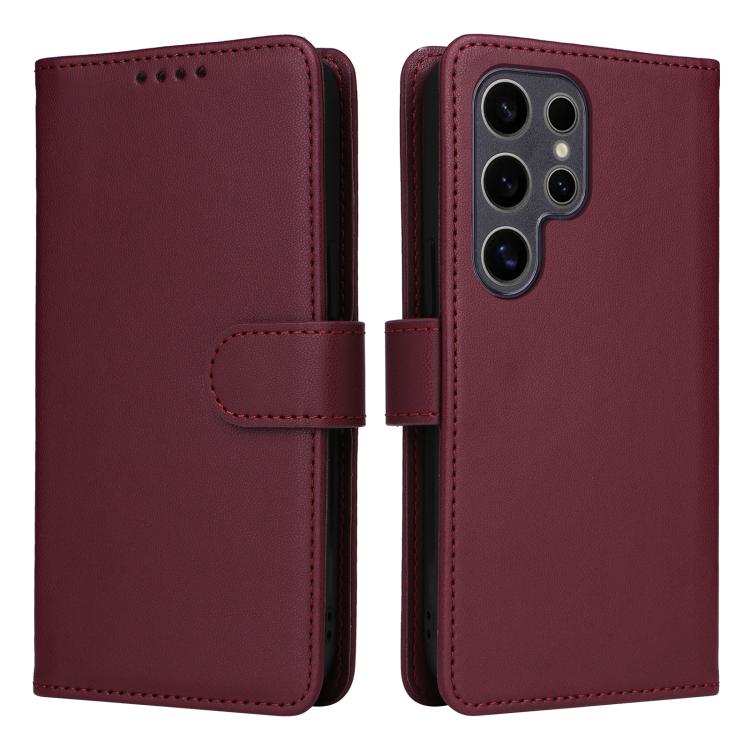 For Samsung Galaxy S25 Ultra 5G BETOPNICE BN-005 2 in 1 Detachable Imitate Genuine Leather Phone Case(Wine Red) - Galaxy S25 Ultra 5G Cases by BETOPNICE | Online Shopping South Africa | PMC Jewellery | Buy Now Pay Later Mobicred