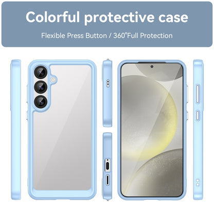 For Samsung Galaxy S25+ 5G Colorful Series Acrylic Hybrid TPU Phone Case(Blue) - Galaxy S25+ 5G Cases by PMC Jewellery | Online Shopping South Africa | PMC Jewellery | Buy Now Pay Later Mobicred