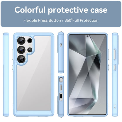 For Samsung Galaxy S25 Ultra 5G Colorful Series Acrylic Hybrid TPU Phone Case(Blue) - Galaxy S25 Ultra 5G Cases by PMC Jewellery | Online Shopping South Africa | PMC Jewellery | Buy Now Pay Later Mobicred