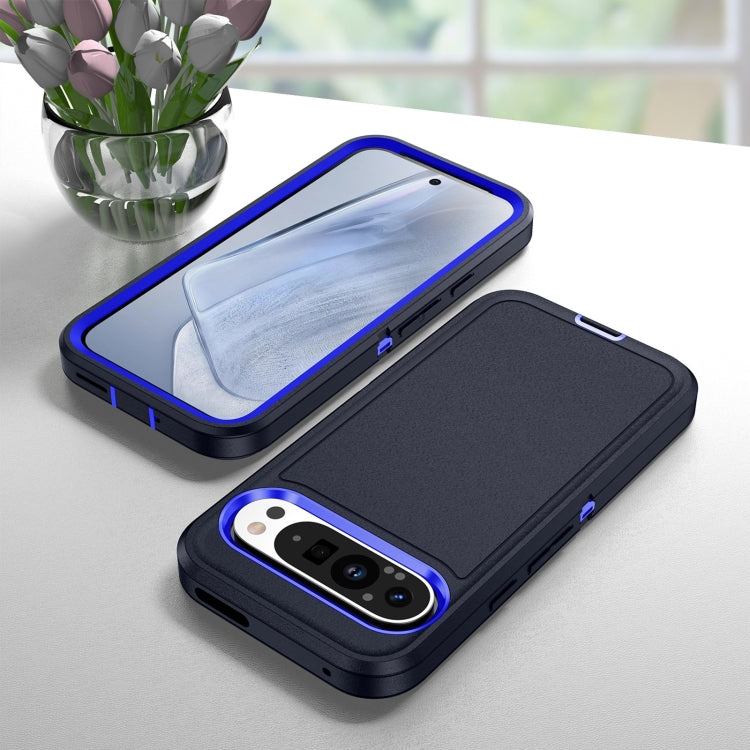 For Google Pixel 9 Life Waterproof Rugged PC + Silicone Phone Case(Dark Blue + Royal Blue) - Google Cases by PMC TechLife | Online Shopping South Africa | PMC TechLife | Buy Now Pay Later Mobicred