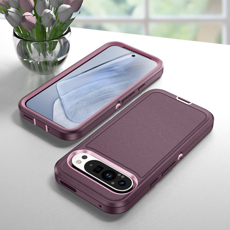 For Google Pixel 9 Life Waterproof Rugged PC + Silicone Phone Case(Purple + Pink) - Google Cases by PMC TechLife | Online Shopping South Africa | PMC TechLife | Buy Now Pay Later Mobicred