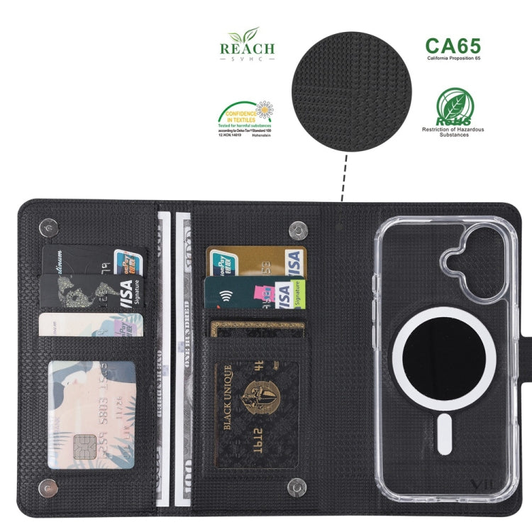 For Samsung Galaxy S24 Ultra 5G ViLi GHA-C Series RFID MagSafe Magnetic Flip Leather Phone Case(Black) - Galaxy S24 Ultra 5G Cases by ViLi | Online Shopping South Africa | PMC Jewellery | Buy Now Pay Later Mobicred