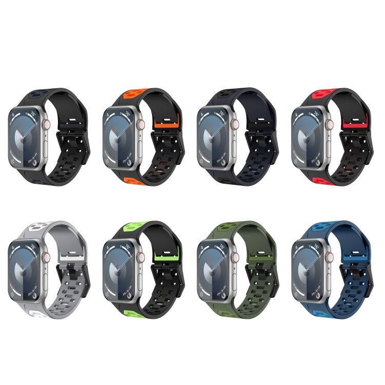 For Apple Watch SE 44mm Meteorite Two-color Silicone Watch Band(Grey White) - free shipping - PMc TechLife - Order now!