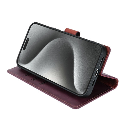 For iPhone 16 Pro Max N.BEKUS CSJ-P1 Solid Color Leather Phone Case(Wine Red) - iPhone 16 Pro Max Cases by N.BEKUS | Online Shopping South Africa | PMC Jewellery | Buy Now Pay Later Mobicred