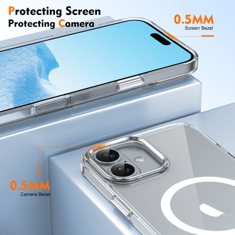 For iPhone 16 Plus Ice Feel HD Transparent MagSafe PC Full Coverage Phone Case(White) - iPhone 16 Plus Cases by PMC TechLife | Online Shopping South Africa | PMC TechLife | Buy Now Pay Later Mobicred