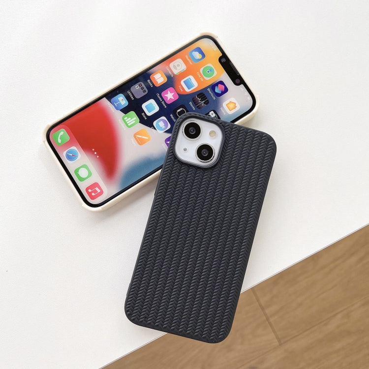 For iPhone 16 Pro Weave Texture TPU Phone Case(White) - iPhone 16 Pro Cases by PMC TechLife | Online Shopping South Africa | PMC TechLife | Buy Now Pay Later Mobicred