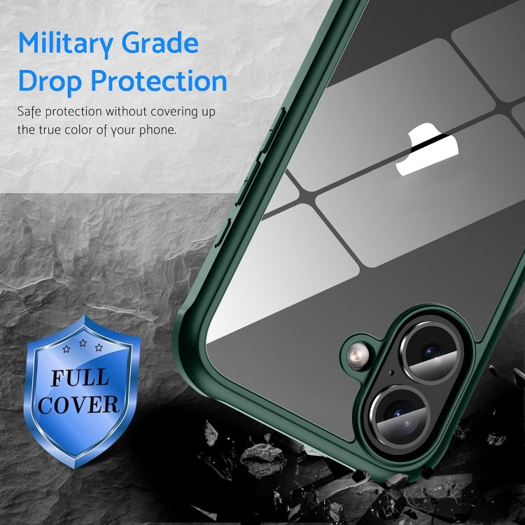 For iPhone 16 Double-sided Plastic Glass Phone Protective Case(Black) - iPhone 16 Cases by PMC TechLife | Online Shopping South Africa | PMC TechLife | Buy Now Pay Later Mobicred