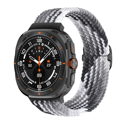 For Samsung Galaxy Watch Ultra 47mm Slide Buckle Nylon Braided Watch Band(Colorful Black) - Watch Bands by PMC Jewellery | Online Shopping South Africa | PMC Jewellery | Buy Now Pay Later Mobicred