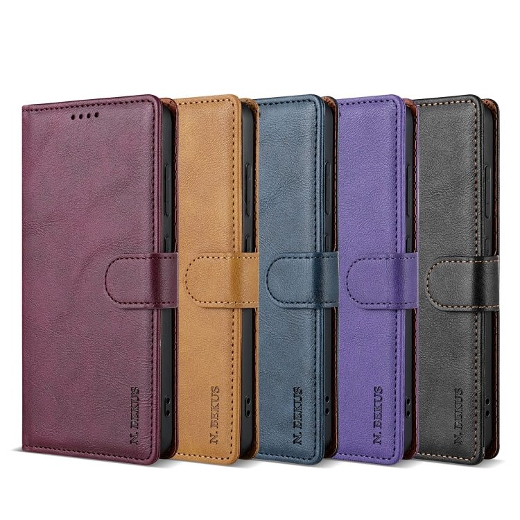 For Huawei Pura 70 N.BEKUS CSJ-P1 Solid Color Leather Phone Case(Black) - free shipping - PMC Jewellery - Order now!