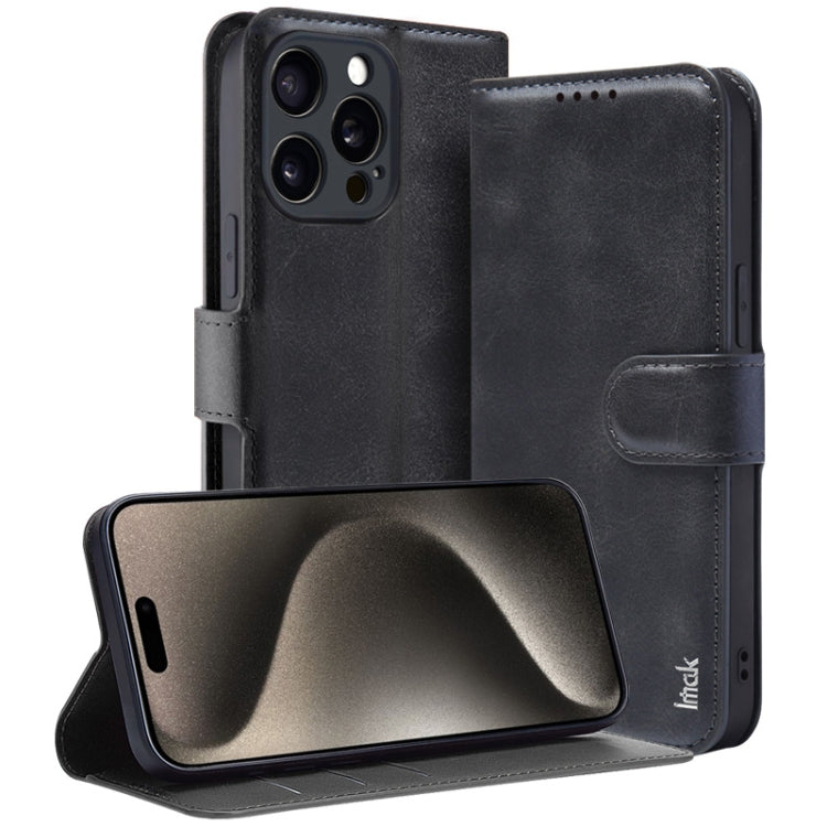 For iPhone 15 Pro Max IMAK Count Series Flip Leather Phone Case(Black) - free shipping - PMC Jewellery - Order now!