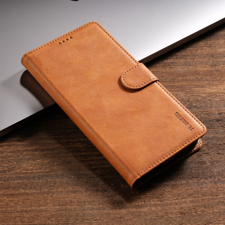 For Xiaomi 14 Ultra N.BEKUS CSJ-P1 Solid Color Leather Phone Case(Brown) - 14 Ultra Cases by N.BEKUS | Online Shopping South Africa | PMC Jewellery | Buy Now Pay Later Mobicred