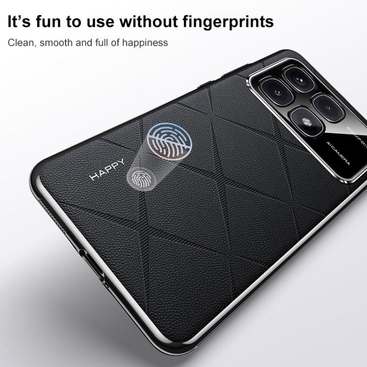 For Redmi K70 / K70 Pro Plain Leather PC Phone Case(Black) - Xiaomi Cases by PMC Jewellery | Online Shopping South Africa | PMC Jewellery | Buy Now Pay Later Mobicred