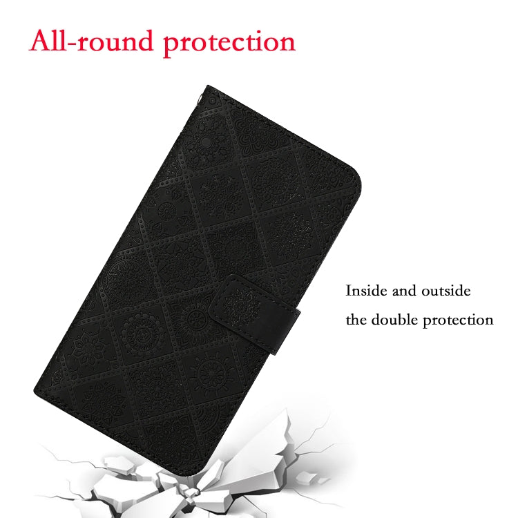 For Samsung Galaxy S25 5G Ethnic Style Embossed Pattern Leather Phone Case(Black) - Galaxy S25 5G Cases by PMC Jewellery | Online Shopping South Africa | PMC Jewellery | Buy Now Pay Later Mobicred