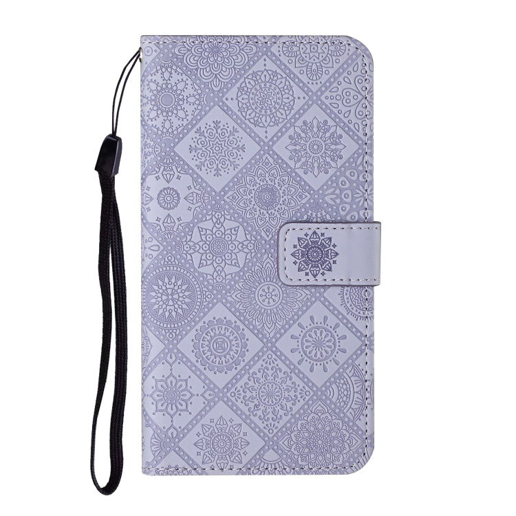 For Samsung Galaxy S25+ 5G Ethnic Style Embossed Pattern Leather Phone Case(Purple) - Galaxy S25+ 5G Cases by PMC Jewellery | Online Shopping South Africa | PMC Jewellery | Buy Now Pay Later Mobicred