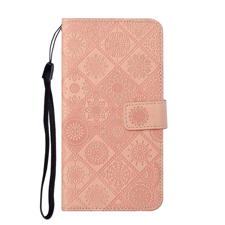 For Samsung Galaxy S25 Ultra 5G Ethnic Style Embossed Pattern Leather Phone Case(Pink) - Galaxy S25 Ultra 5G Cases by PMC Jewellery | Online Shopping South Africa | PMC Jewellery | Buy Now Pay Later Mobicred