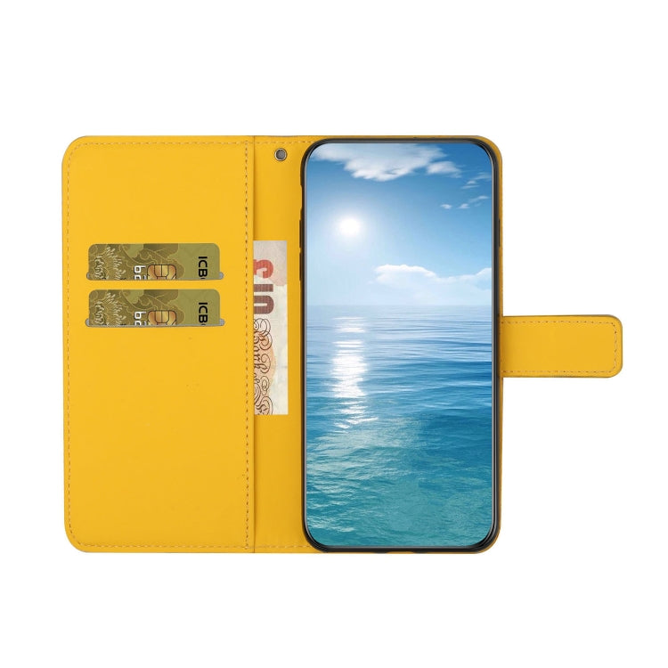 For Samsung Galaxy S25 Ultra 5G Ethnic Style Embossed Pattern Leather Phone Case(Yellow) - free shipping - PMC Jewellery - Order now!