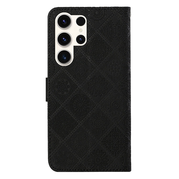 For Samsung Galaxy S25 Ultra 5G Ethnic Style Embossed Pattern Leather Phone Case(Black) - Galaxy S25 Ultra 5G Cases by PMC Jewellery | Online Shopping South Africa | PMC Jewellery | Buy Now Pay Later Mobicred
