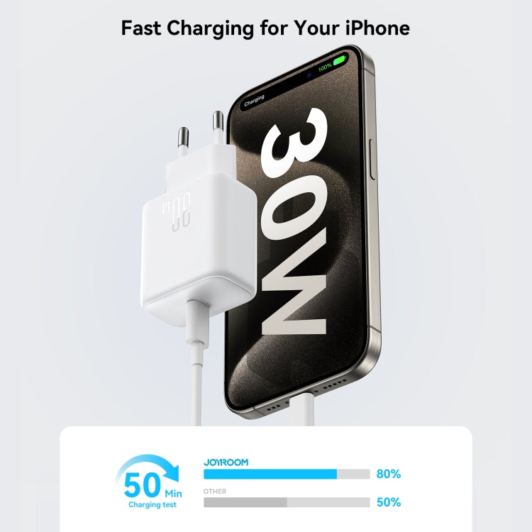 JOYROOM JR-TCF24 30W USB-C / Type-C Fast Charger, Specification:EU Plug(White) - USB Charger by JOYROOM | Online Shopping South Africa | PMC TechLife | Buy Now Pay Later Mobicred