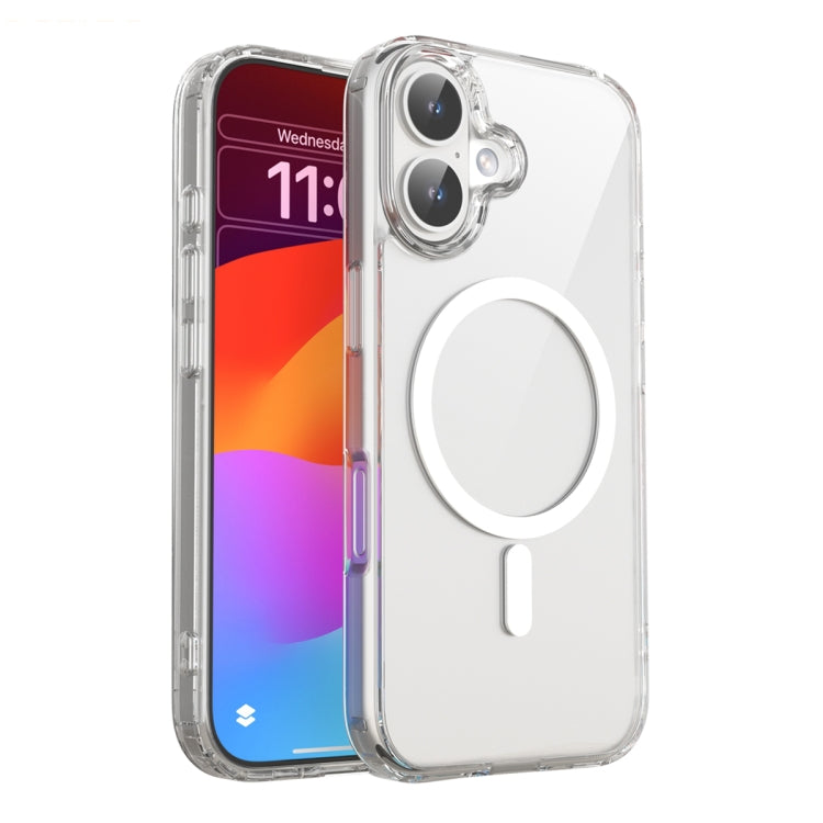 For iPhone 16 Plus Mutural Ice Series MagSafe Magnetic TPU Phone Case(Transparent) - free shipping - PMC TechLife - Order now!