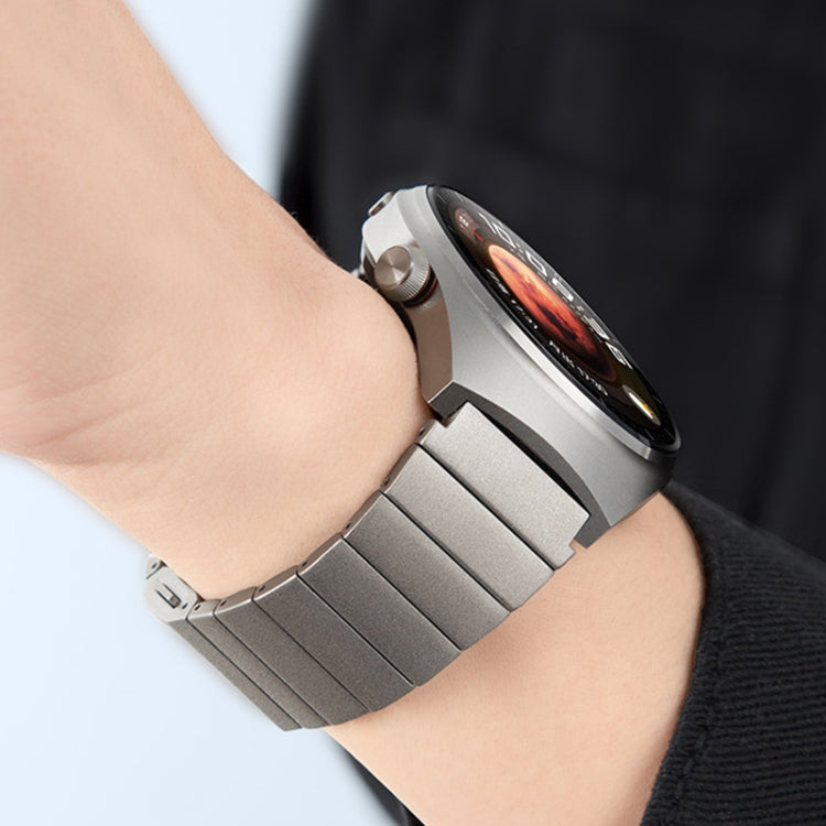22mm One-bead Bamboo Magnetic Buckle Pure Titanium Watch Band(Titanium Gold) - free shipping - PMC TechLife - Order now!