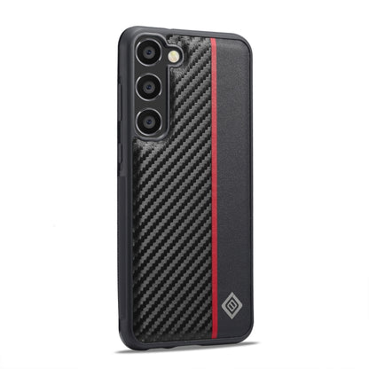 For Samsung Galaxy S25 5G LC.IMEEKE 3 in 1 Carbon Fiber Texture Shockproof Phone Case(Black) - Galaxy S25 5G Cases by LC.IMEEKE | Online Shopping South Africa | PMC Jewellery | Buy Now Pay Later Mobicred