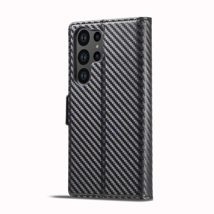 For Samsung Galaxy S25 Ultra 5G LC.IMEEKE Carbon Fiber Leather Phone Case(Vertical Black) - Galaxy S25 Ultra 5G Cases by LC.IMEEKE | Online Shopping South Africa | PMC Jewellery | Buy Now Pay Later Mobicred