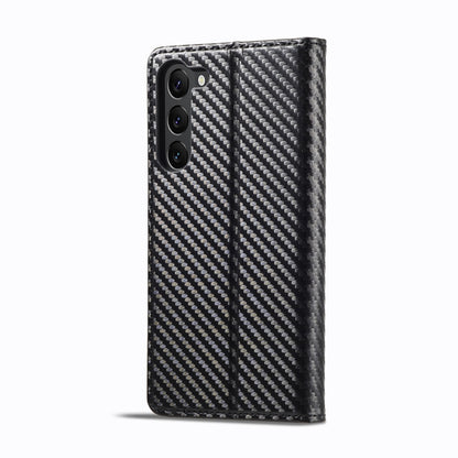 For Samsung Galaxy S25 5G LC.IMEEKE Carbon Fiber Leather Phone Case(Vertical Black) - Galaxy S25 5G Cases by LC.IMEEKE | Online Shopping South Africa | PMC Jewellery | Buy Now Pay Later Mobicred