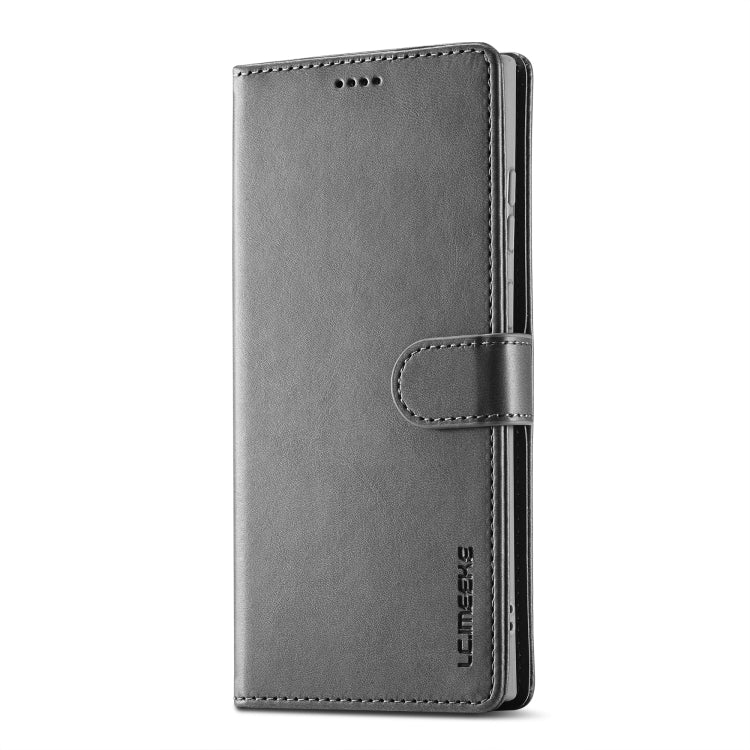 For Samsung Galaxy S25 Ultra 5G LC.IMEEKE Calf Texture Leather Phone Case(Grey) - Galaxy S25 Ultra 5G Cases by LC.IMEEKE | Online Shopping South Africa | PMC Jewellery | Buy Now Pay Later Mobicred