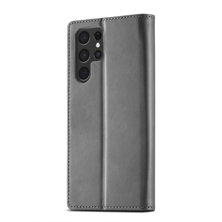 For Samsung Galaxy S25 Ultra 5G LC.IMEEKE Calf Texture Leather Phone Case(Grey) - Galaxy S25 Ultra 5G Cases by LC.IMEEKE | Online Shopping South Africa | PMC Jewellery | Buy Now Pay Later Mobicred