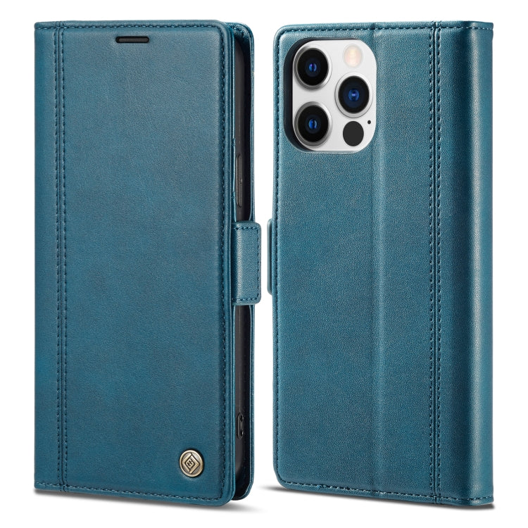 For iPhone 16 Pro Max LC.IMEEKE Skin-friendly Card Slots Leather Phone Case(Blue) - iPhone 16 Pro Max Cases by LC.IMEEKE | Online Shopping South Africa | PMC Jewellery | Buy Now Pay Later Mobicred