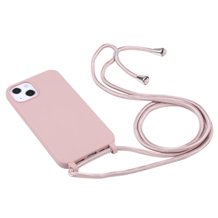 For iPhone 16 Pro Candy Colors TPU Protective Phone Case with Lanyard (Rose Gold) - iPhone 16 Pro Cases by PMC TechLife | Online Shopping South Africa | PMC TechLife | Buy Now Pay Later Mobicred
