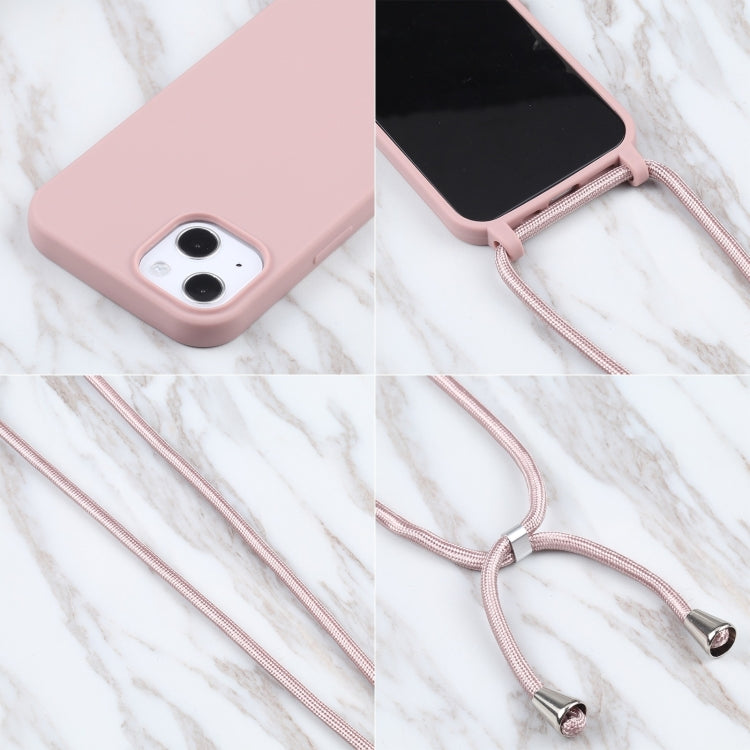 For iPhone 16 Pro Candy Colors TPU Protective Phone Case with Lanyard (Rose Gold) - iPhone 16 Pro Cases by PMC TechLife | Online Shopping South Africa | PMC TechLife | Buy Now Pay Later Mobicred