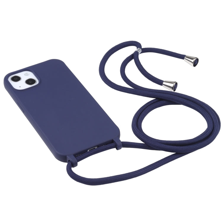 For iPhone 16 Pro Candy Colors TPU Protective Phone Case with Lanyard (Dark Blue) - iPhone 16 Pro Cases by PMC TechLife | Online Shopping South Africa | PMC TechLife | Buy Now Pay Later Mobicred