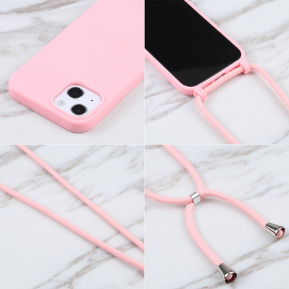 For iPhone 16 Candy Colors TPU Protective Phone Case with Lanyard(Pink) - iPhone 16 Cases by PMC Jewellery | Online Shopping South Africa | PMC Jewellery | Buy Now Pay Later Mobicred