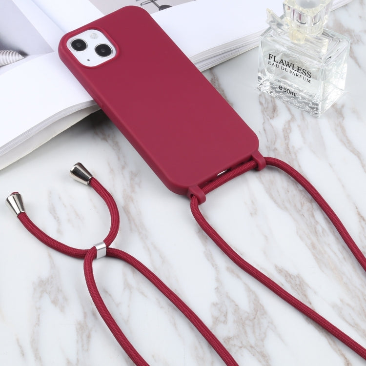 For iPhone 16 Candy Colors TPU Protective Phone Case with Lanyard(Red) - iPhone 16 Cases by PMC TechLife | Online Shopping South Africa | PMC TechLife | Buy Now Pay Later Mobicred