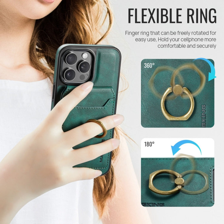 For iPhone 14 Pro DG.MING K1 MagSafe Detachable Wallet RFID Back Cover Phone Case(Green) - free shipping - PMC Jewellery - Order now!
