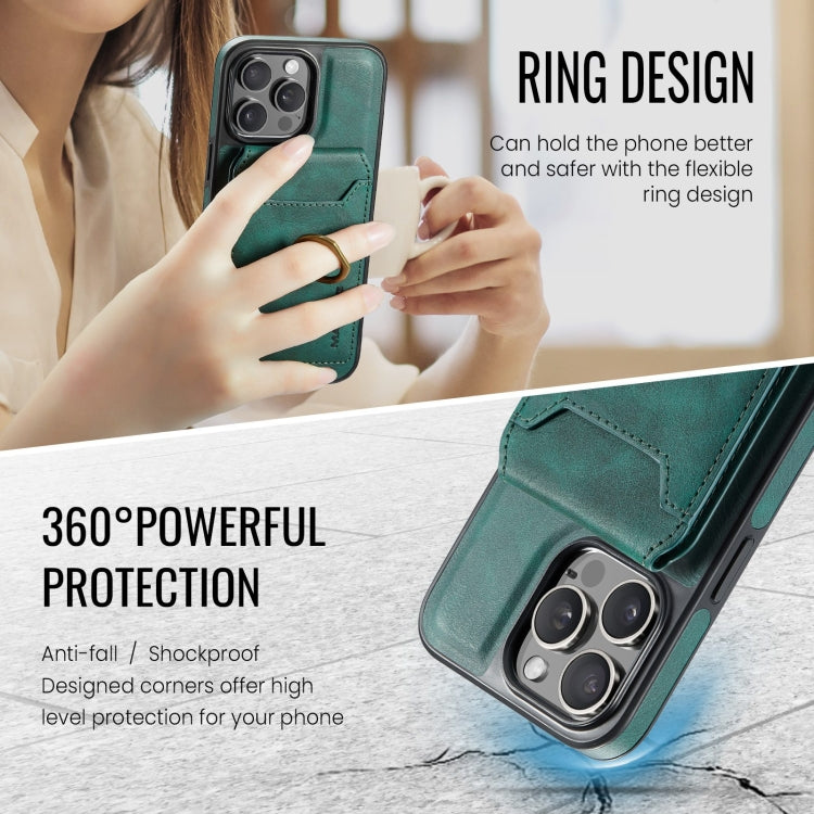 For iPhone 14 Pro DG.MING K1 MagSafe Detachable Wallet RFID Back Cover Phone Case(Green) - free shipping - PMC Jewellery - Order now!