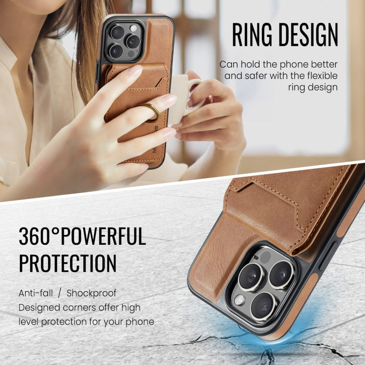 For iPhone 13 Pro Max DG.MING K1 MagSafe Detachable Wallet RFID Back Cover Phone Case(Brown) - free shipping - PMC Jewellery - Order now!